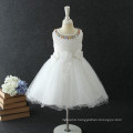 Pearl neck decoration bownot lace material fashion kid girl dresses